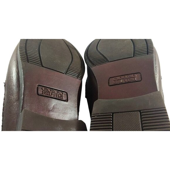 Giorgio Brutini Men's 10 Austin Woven Brown Leather Dress Loafers With Tassels - Picture 11 of 11